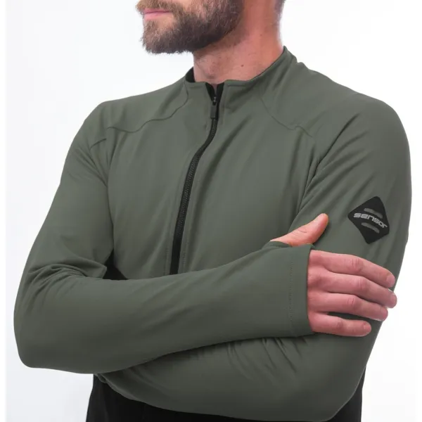  Hanorac pentru bărbați SENSOR COOLMAX THERMO 22200057 NEAGRĂ/OLIVE GREEN 