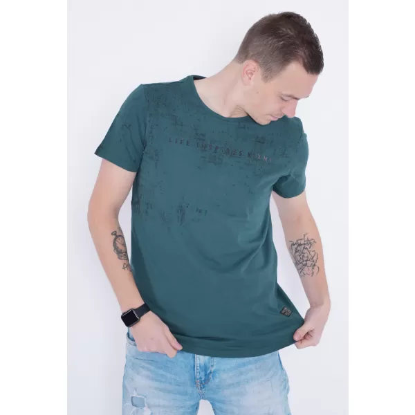  Tricou pentru bărbați KIXMI PEPPE VERDE INCHIS 