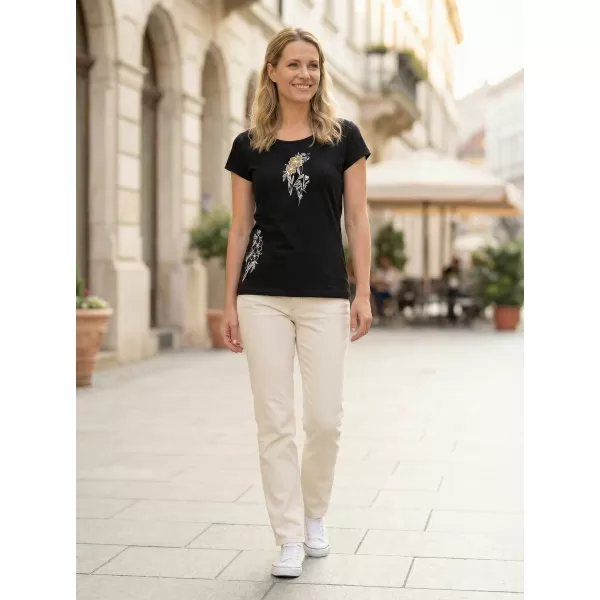  Tricou pentru femei ALTISPORT ALW169122 NEGRU SI AURIU 
