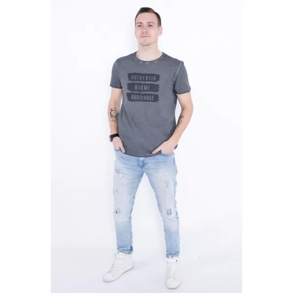  Tricou pentru bărbați KIXMI PAUL GRI INCHIS 