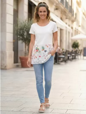 Tricou pentru femei KIXMI PATTIE ALB