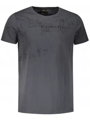 Tricou pentru bărbați KIXMI PEPPE GRI INCHIS
