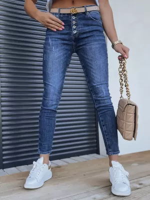Pantalonii pentru doamne DSTREET UY1315 ALBASTRU