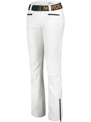 Pantaloni de schi softshell pentru femei NORDBLANC MELLEABLE NBWPL7728 ALB