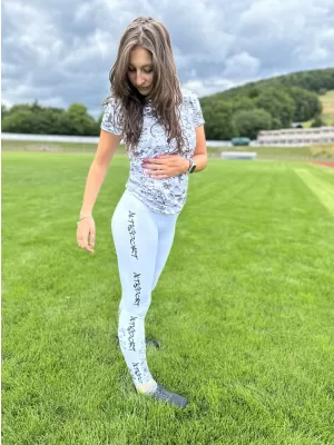Jambiere lungi premium de damă ALTISPORT SWE/ALW02S04 ALB GRI