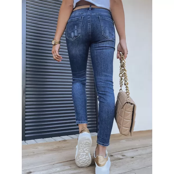  Pantalonii pentru doamne DSTREET UY1315 ALBASTRU 