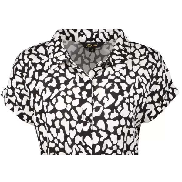  Rochie KIXMI PARISA ALB NEGRU 