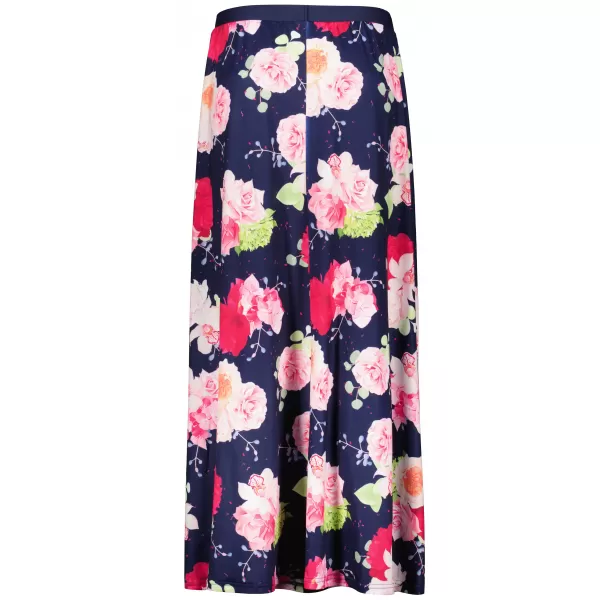  Fusta de dama KIXMI PEONY ALBASTRU INCHIS 