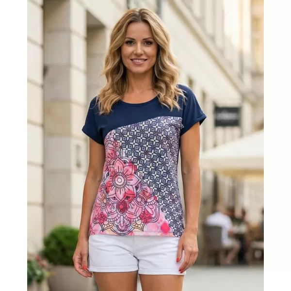  Tricou pentru femei ALTISPORT ARIEL ALBASTRU INCHIS 