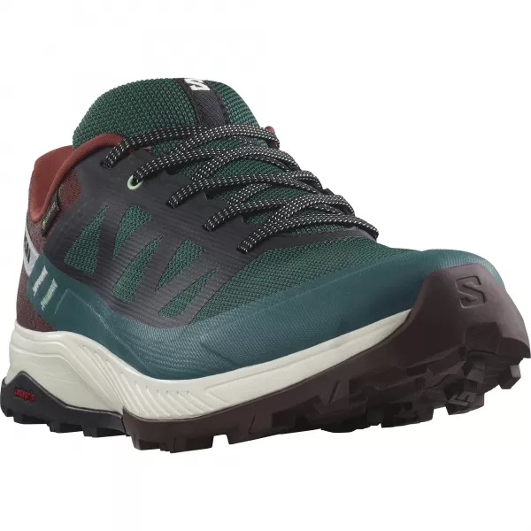  Pantofi pentru bărbați SALOMON OUTRISE GORE-TEX L47142100 PIN PONDEROSA/CIOCOLATĂ AMARĂ/GHEAȚĂ DE VANILIE 