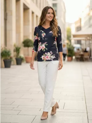 Tricou pentru femei KIXMI PALA ALBASTRU INCHIS