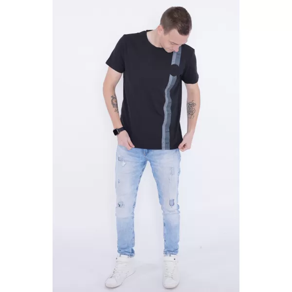  Tricou pentru bărbați KIXMI PABLO NEGRU 