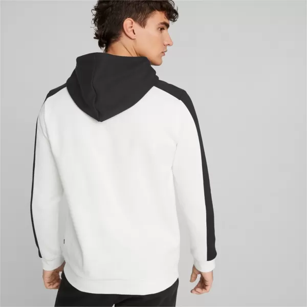  Hanorac pentru bărbați PUMA ESS BLOCK X TAPE HOODIE FL 673342-01 NEGRU/ALB 