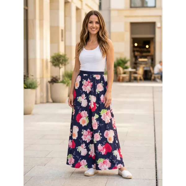  Fusta de dama KIXMI PEONY ALBASTRU INCHIS 
