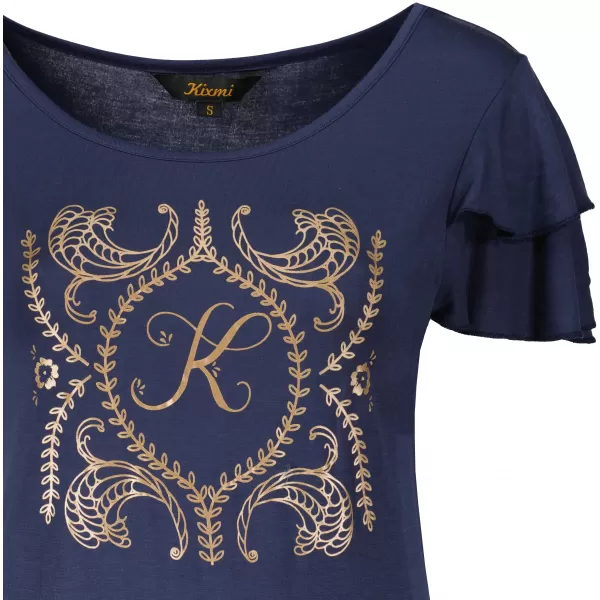  Tricou pentru femei KIXMI PAMMI ALBASTRU INCHIS 