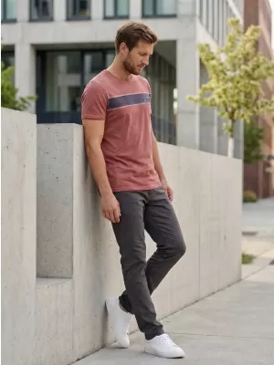 Tricou pentru bărbați ALTISPORT ARMAN BURGUNDIA