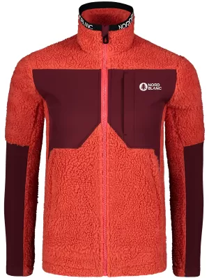 Hanorac de damă din fleece NORDBLANC PENINSULA NBSFL7654 CORAL ROȘU