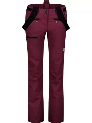 Pantaloni de schi pentru femei NORDBLANC SNOWBALL NBWP7769 BURGUNDIA