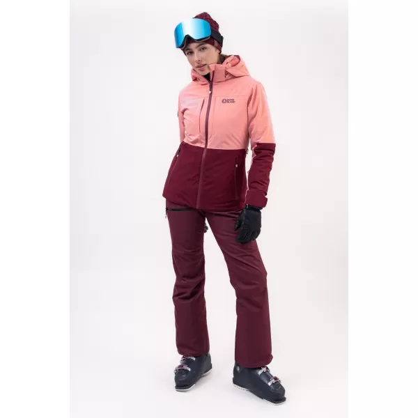  Pantaloni de schi pentru femei NORDBLANC SNOWBALL NBWP7769 BURGUNDIA 