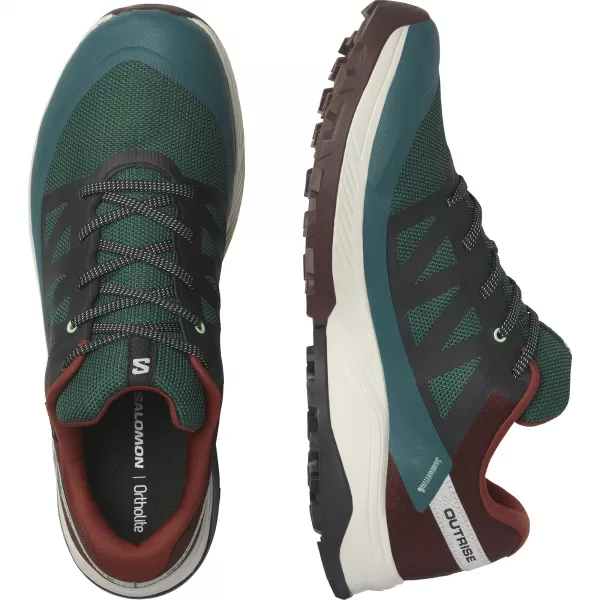  Pantofi pentru bărbați SALOMON OUTRISE GORE-TEX L47142100 PIN PONDEROSA/CIOCOLATĂ AMARĂ/GHEAȚĂ DE VANILIE 