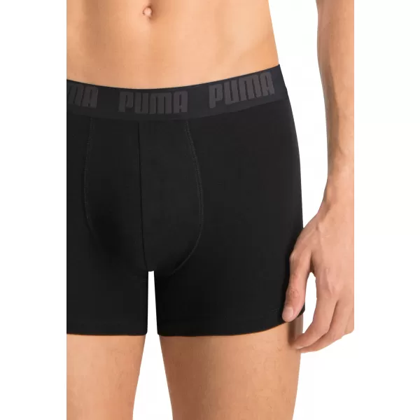  Boxeri pentru bărbați PUMA BASIC BOXER 2P 88886958 NEGRU/NEGRU 