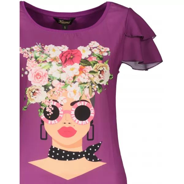  Tricou pentru femei KIXMI PENNY VIOLET 