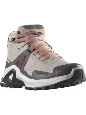 Pantofi pentru copii SALOMON X RAISE MID GORE-TEX L47071500 CENUŞĂ DE TRANDAFIRI/BEJ PIERSIC/TRANDAFIR DE CEAI