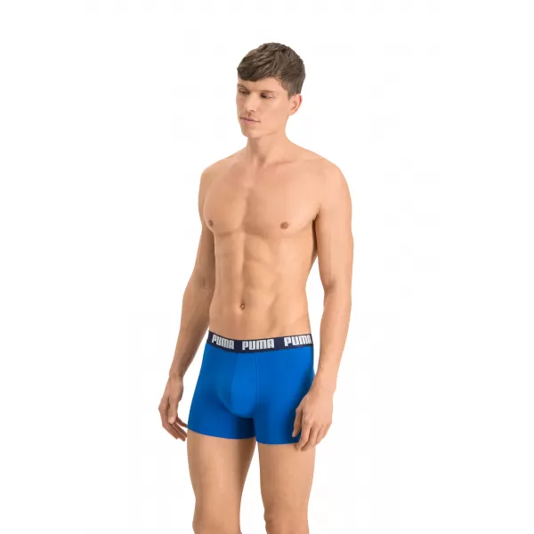  Boxeri pentru bărbați PUMA BASIC BOXER 2P 88886960 ALBASTRU ADEVĂRAT 