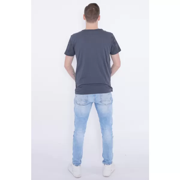  Tricou pentru bărbați KIXMI PEPPE GRI INCHIS 