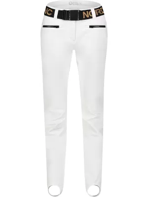 Pantaloni de schi softshell pentru femei NORDBLANC FULLCOVER NBWPL7729 ALB