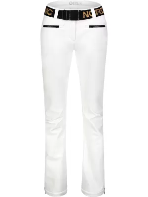 Pantaloni de schi softshell pentru femei NORDBLANC MELLEABLE NBWPL7728 ALB