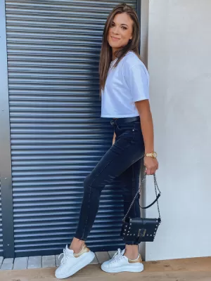 Pantalonii pentru doamne DSTREET UY1311 NEGRU