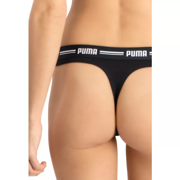  Chiloți de damă PUMA WOMEN STRING 2P PACK 90785403 NEGRU 
