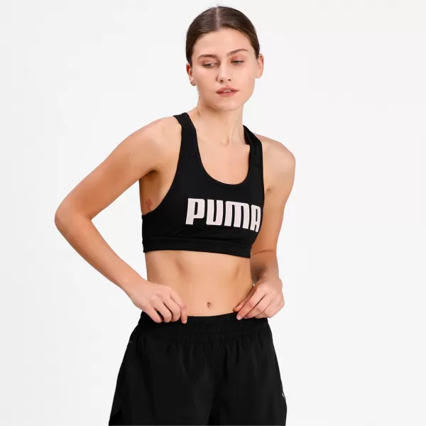  Sutien de damă PUMA MID IMPACT 4KEEPS GRAPHIC BRA PM 520306-91 NEGRU 