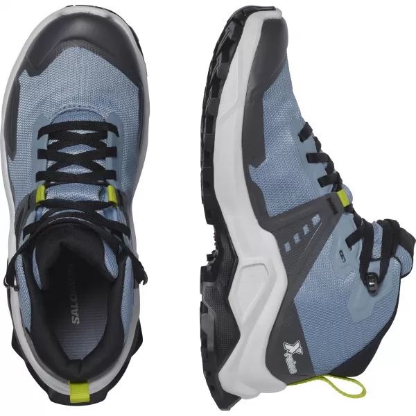  Pantofi pentru copii SALOMON X RAISE MID GORE-TEX L47071600 DENIM DECOLORAT/BUNTING INDIGO/ACID LIME 
