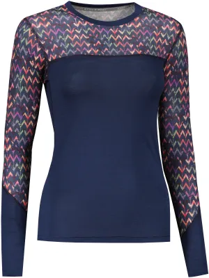 Tricou termic pentru femei SENSOR MERINO IMPRESS 22200031 DEEP BLUE/ORIGAMI