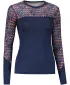 Tricou termic pentru femei SENSOR MERINO IMPRESS 22200031 DEEP BLUE/ORIGAMI