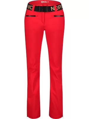 Pantaloni de schi softshell pentru femei NORDBLANC MELLEABLE NBWPL7728 ROŞU