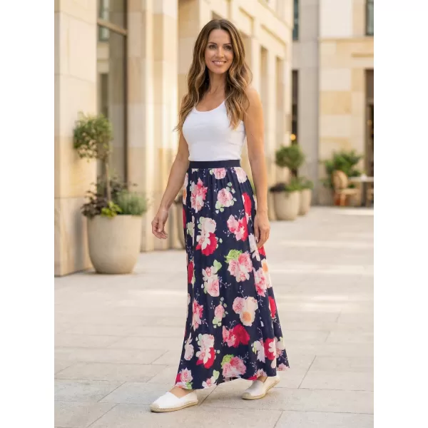  Fusta de dama KIXMI PEONY ALBASTRU INCHIS 