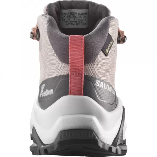  Pantofi pentru copii SALOMON X RAISE MID GORE-TEX L47071500 CENUŞĂ DE TRANDAFIRI/BEJ PIERSIC/TRANDAFIR DE CEAI 