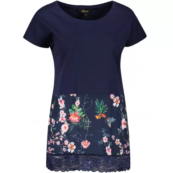  Tricou pentru femei KIXMI PATTIE ALBASTRU INCHIS 