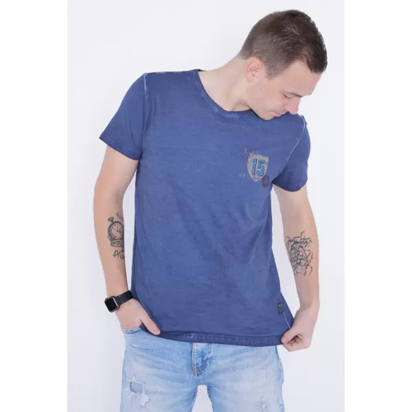  Tricou pentru bărbați KIXMI PHIL ALBASTRU INCHIS 