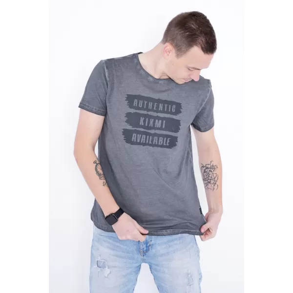  Tricou pentru bărbați KIXMI PAUL GRI INCHIS 