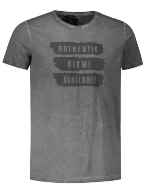 Tricou pentru bărbați KIXMI PAUL GRI INCHIS