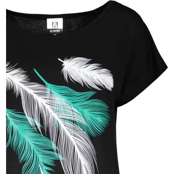  Dámské prodloužné tričko ALTISPORT CARRYOVER ALW112123 ČERNOMODRÁ 