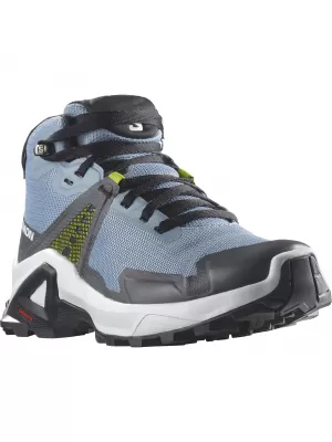 Pantofi pentru copii SALOMON X RAISE MID GORE-TEX L47071600 DENIM DECOLORAT/BUNTING INDIGO/ACID LIME