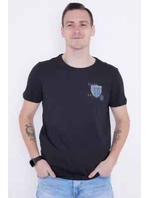 Tricou pentru bărbați KIXMI PHIL NEGRU