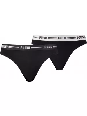 Chiloți de damă PUMA WOMEN STRING 2P PACK 90785403 NEGRU