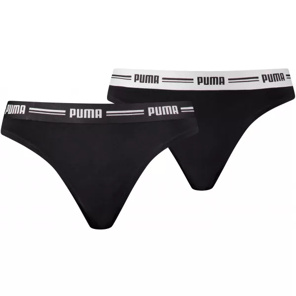  Chiloți de damă PUMA WOMEN STRING 2P PACK 90785403 NEGRU 