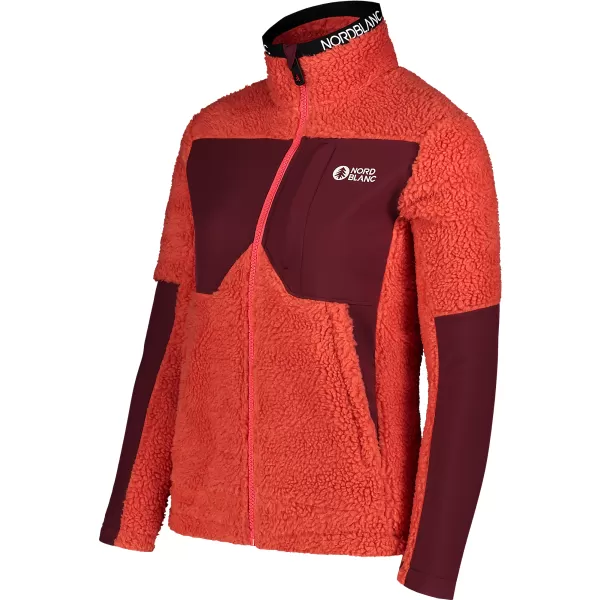  Hanorac de damă din fleece NORDBLANC PENINSULA NBSFL7654 CORAL ROȘU 
